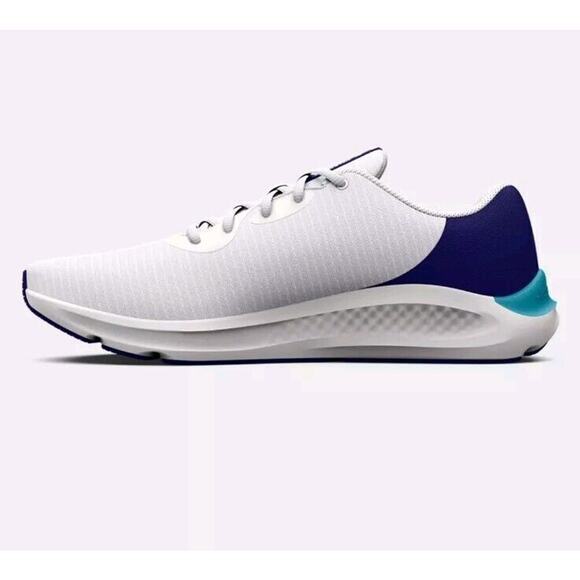 Under ARMOUR Charged Pursuit 3 TECH Men\'s‎ Size 12 White Blue Gym Running Train main image 8